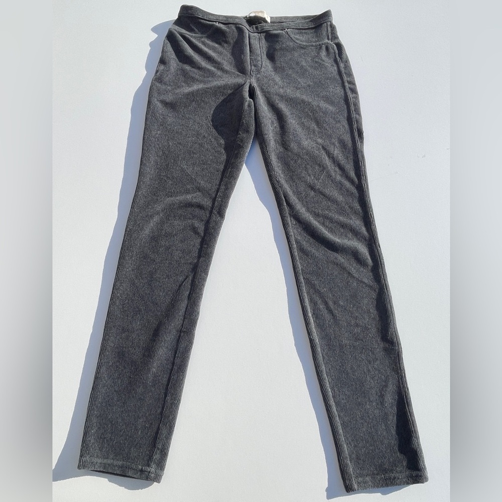 Michael Kors Dark Gray Corduroy like Pull-on Straight Leg Pants Size Small
